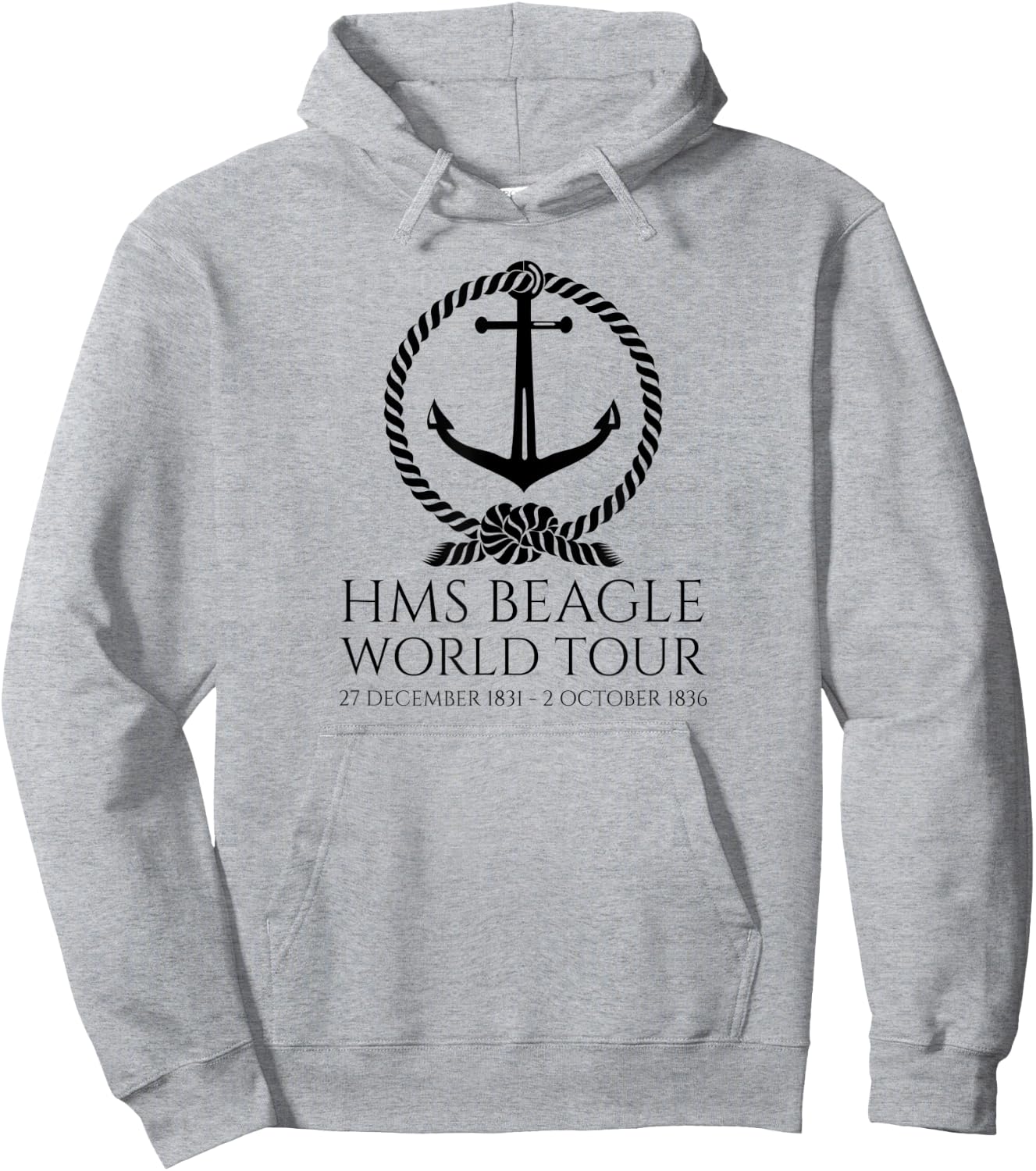 HMS Beagle World Tour - Charles Darwin - English History Hoodie - Hoodie | Ash