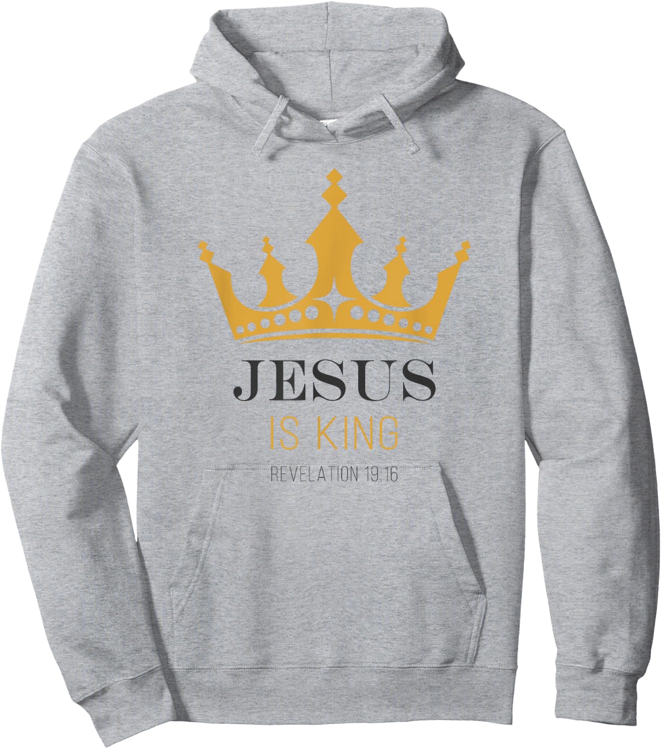 JESUS is King – Revelation 19:16 Christian Faith Graphic Hoodie - Hoodie | Ash