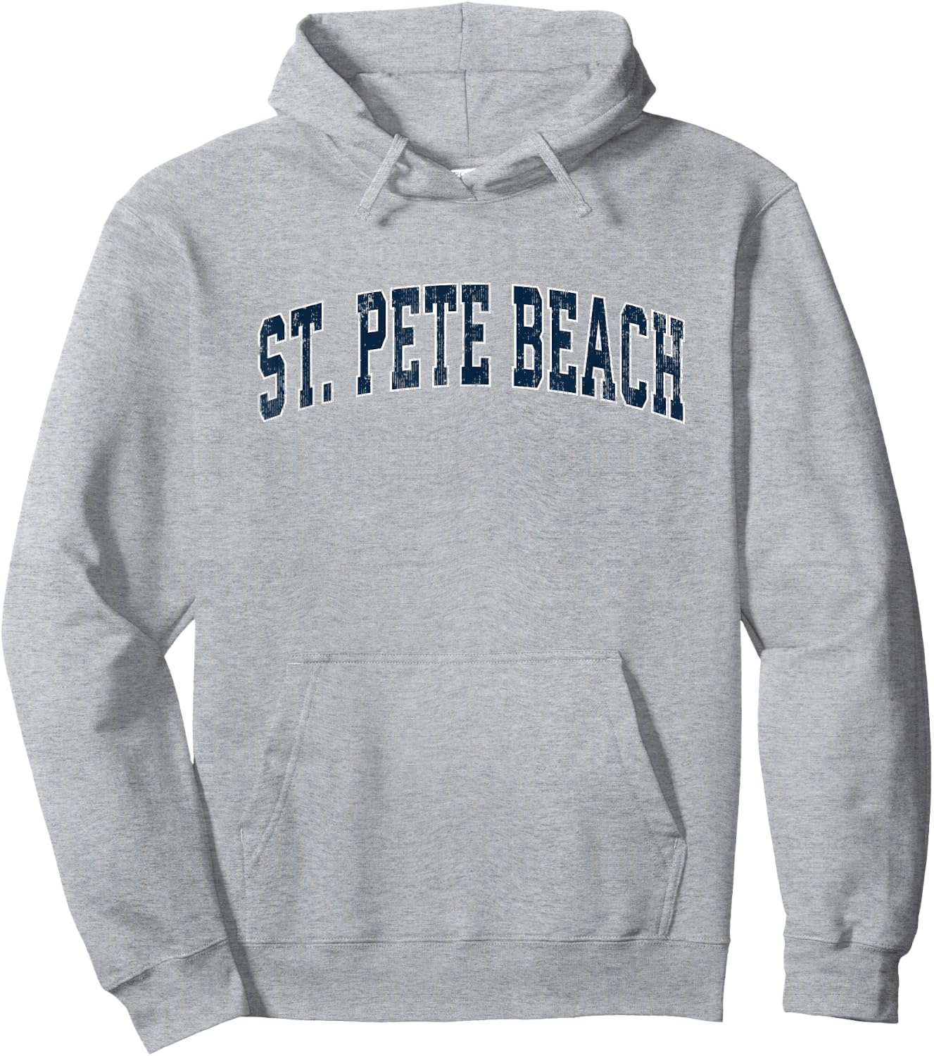 St. Pete Beach Florida FL Vintage Sports Design Navy Design Hoodie - Hoodie | Ash