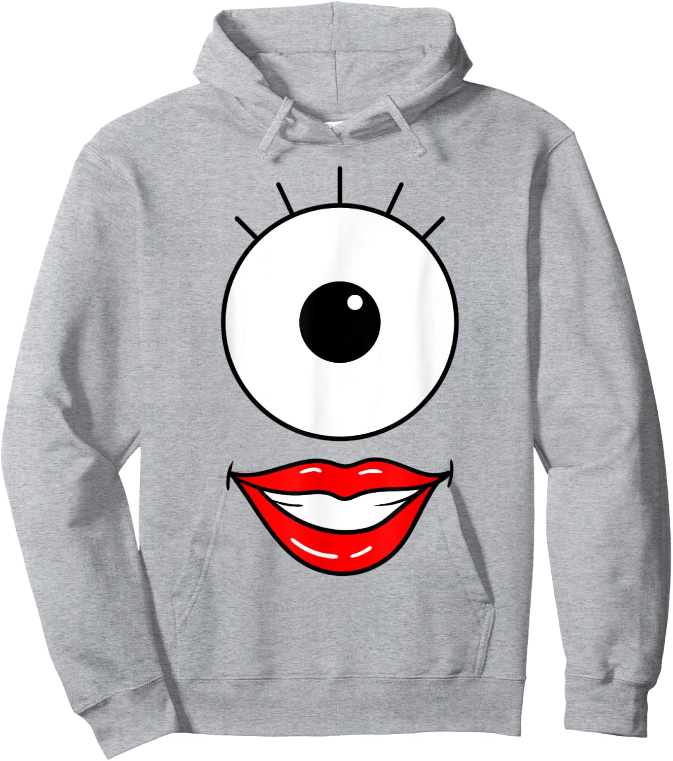 Funny Cute Monster Face One Eyeball Easy Halloween Costume Hoodie - Hoodie | Ash