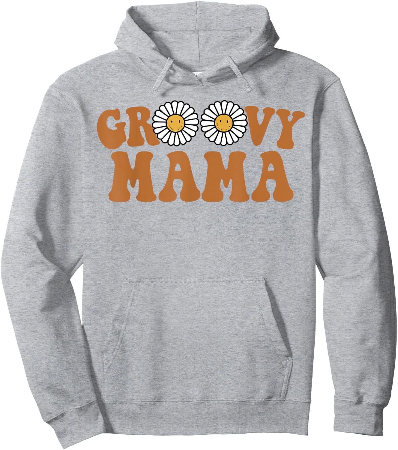 Retro Groovy Mama Matching Family 1st Birthday Party Hoodie - Hoodie | Ash