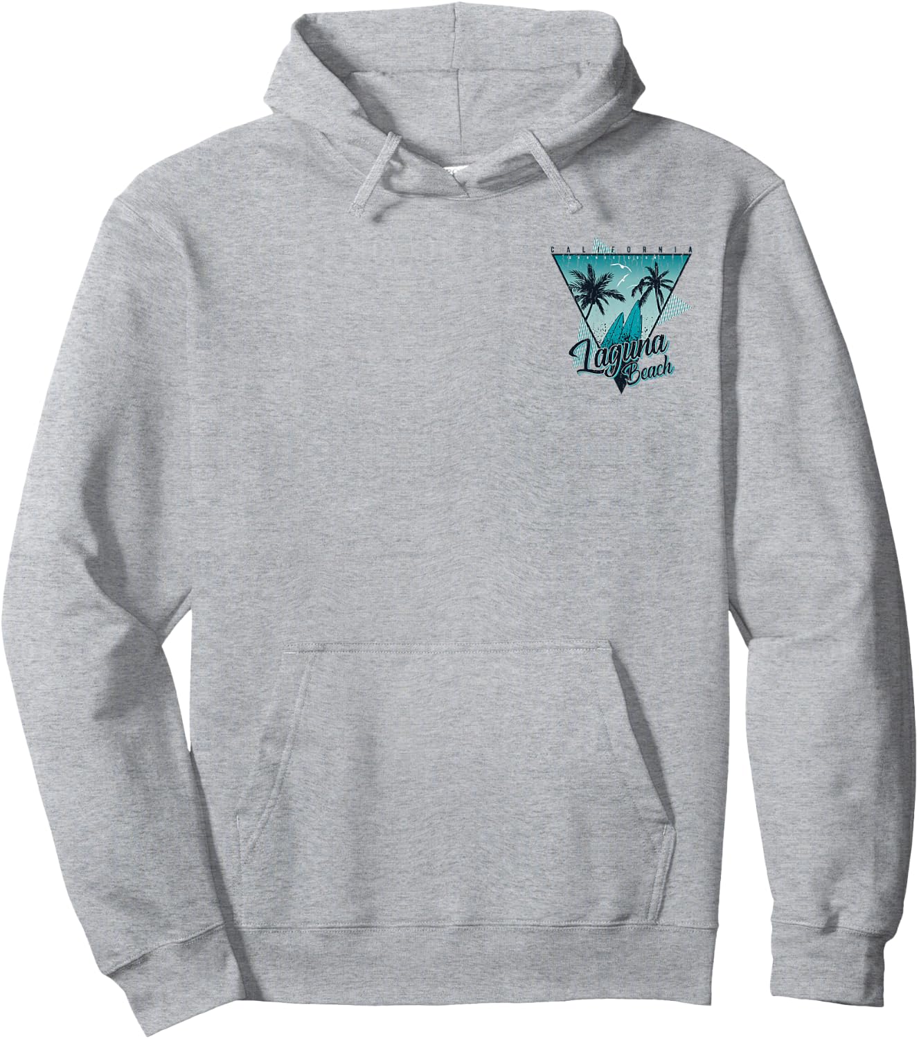 2-Sided Laguna Beach California Summer Vintage Surfing Style Hoodie - Hoodie | Ash