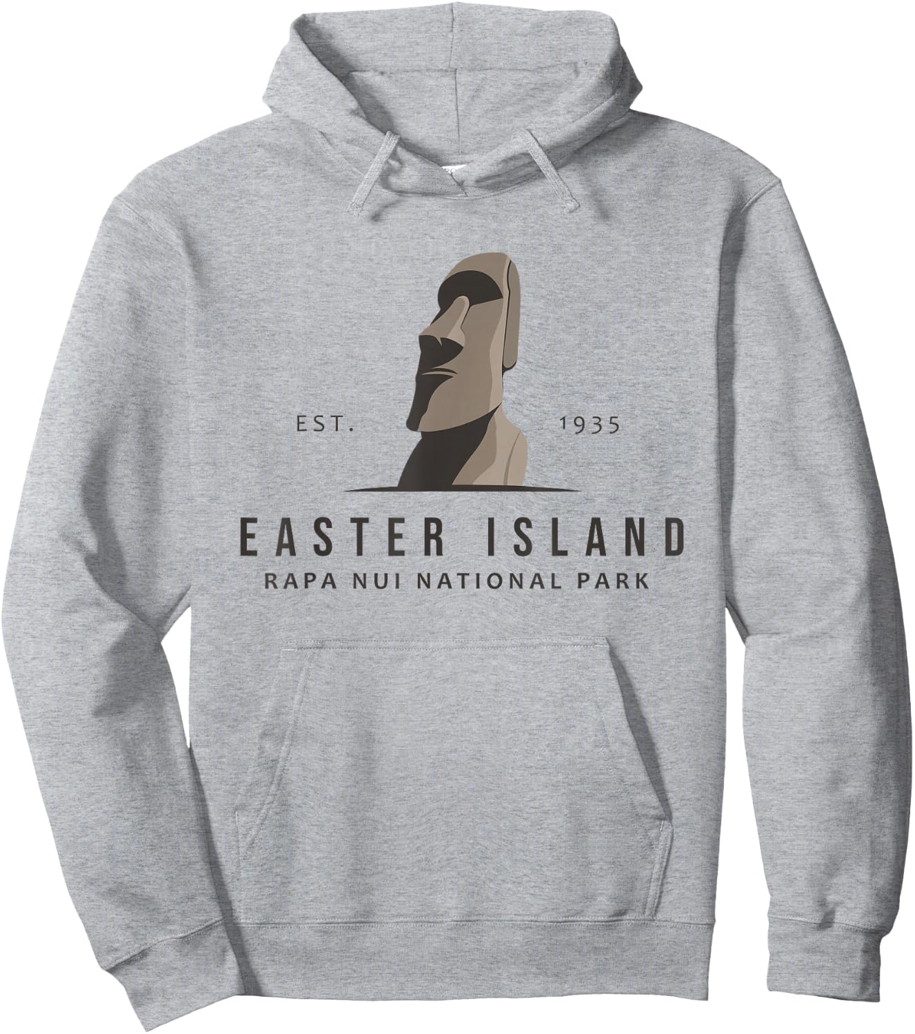 Easter Island Rapa Nui National Park Emblem Vintage Hoodie - Hoodie | Ash