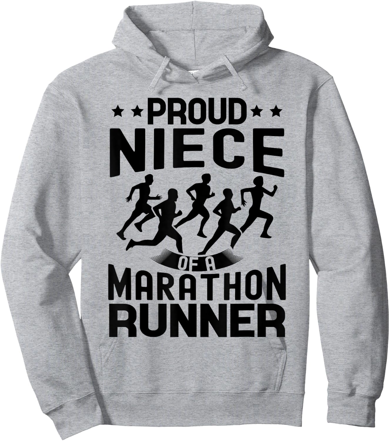Proud niece of a marathon runner matching family Hoodie - Hoodie | Ash