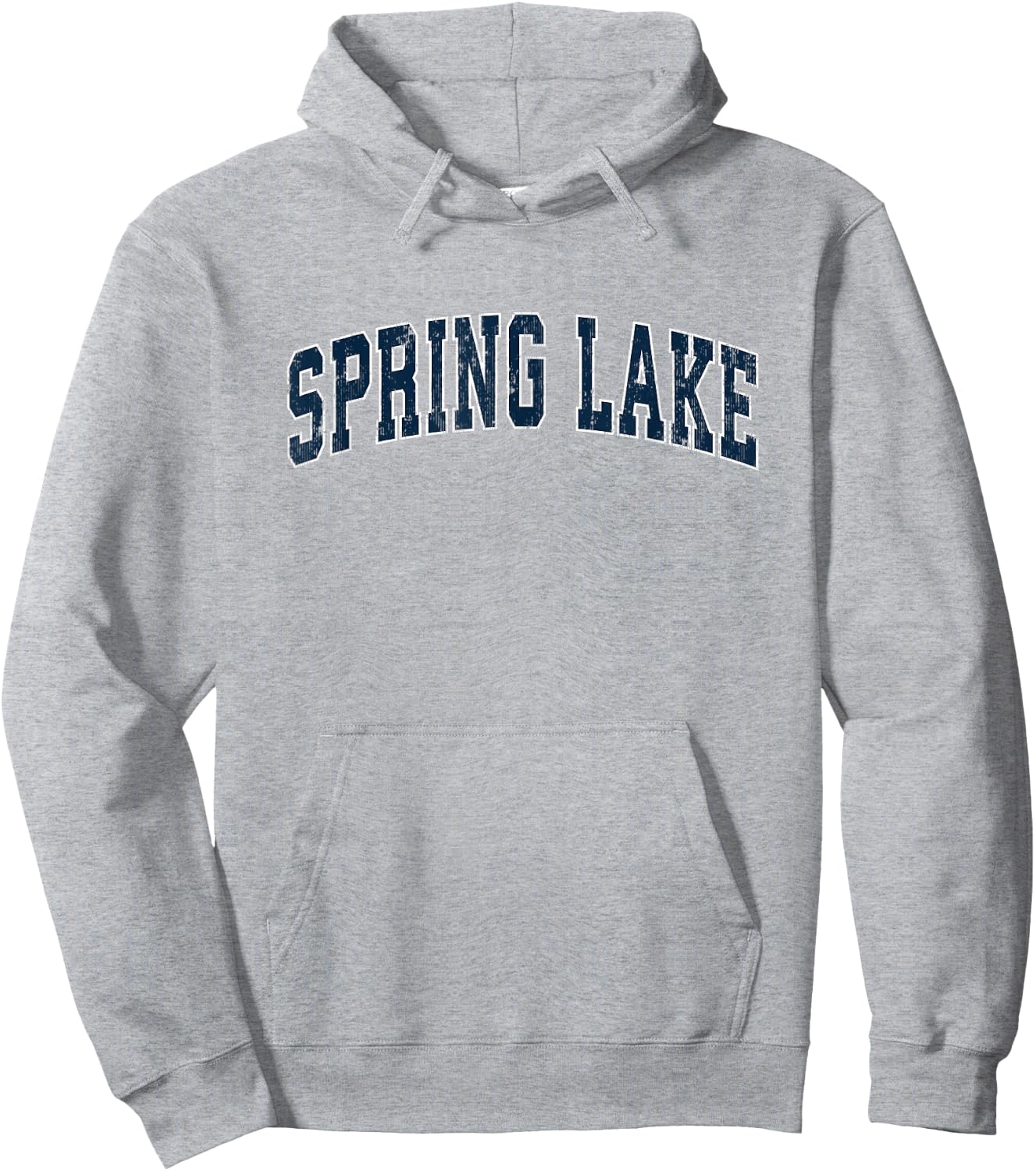 Spring Lake Michigan MI Vintage Sports Design Navy Design Hoodie - Hoodie | Ash