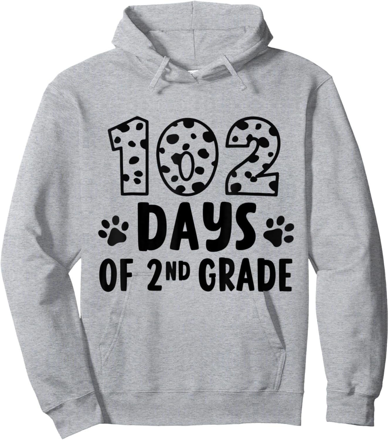 102 Day Of 2nd Grade Dalmatian Dog Lovers 102 Days 2nd Grade Hoodie - Hoodie | Ash