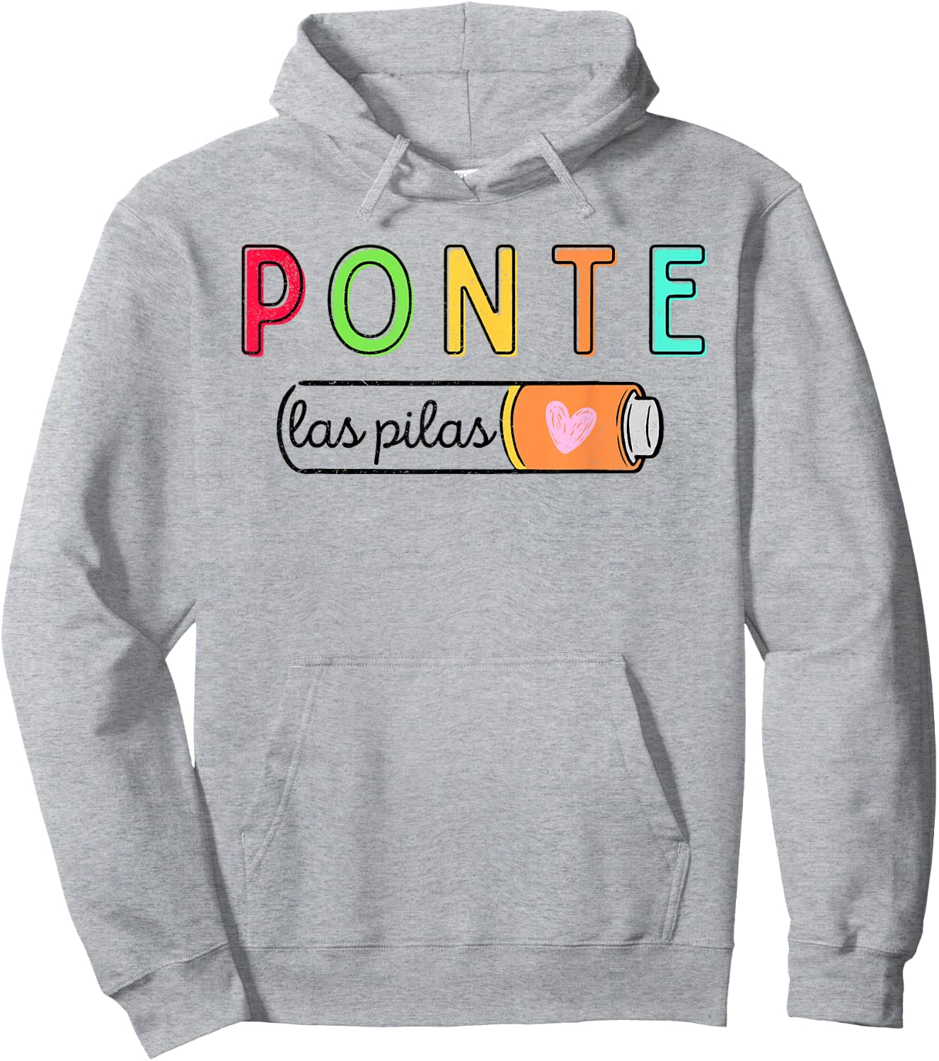 Ponte Las Pilas Spanish Teacher Maestra de Espanol Bilingual Hoodie - Hoodie | Ash