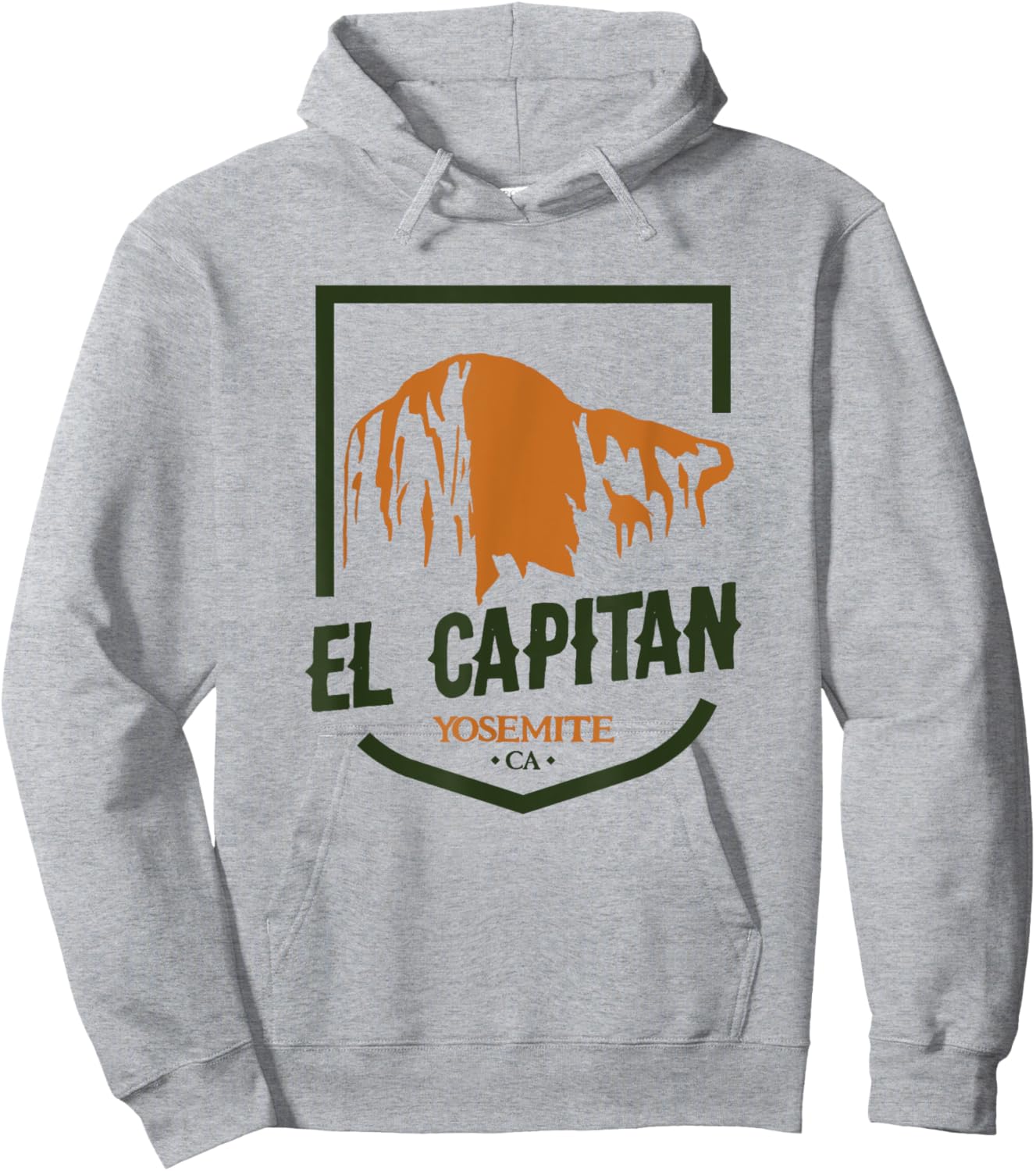 El Capitan Yosemite National Park California Climbing Hoodie - Hoodie | Ash