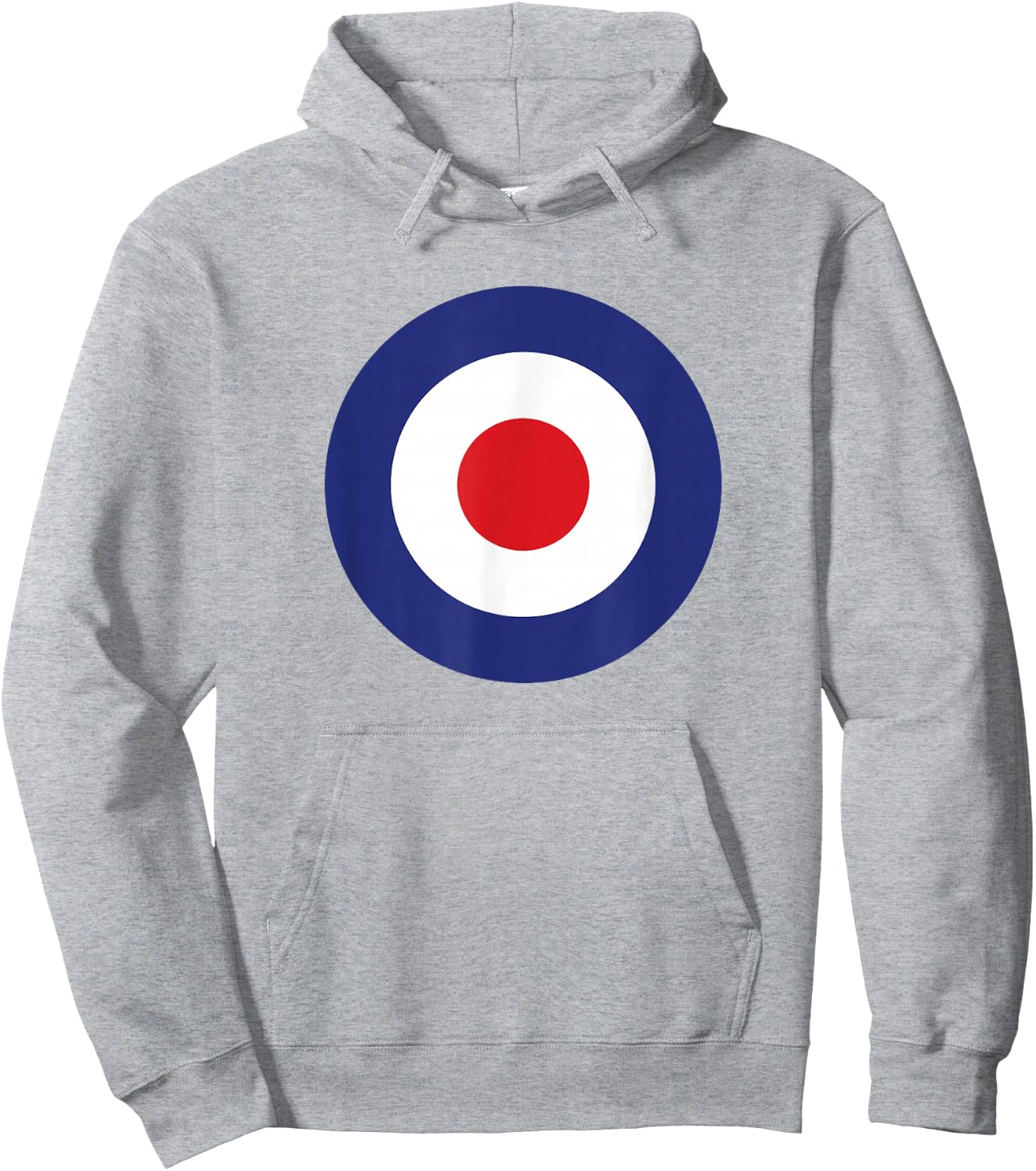 Mod Target Circle Music Logo | Retro Air Force RAF Roundel Hoodie - Hoodie | Ash