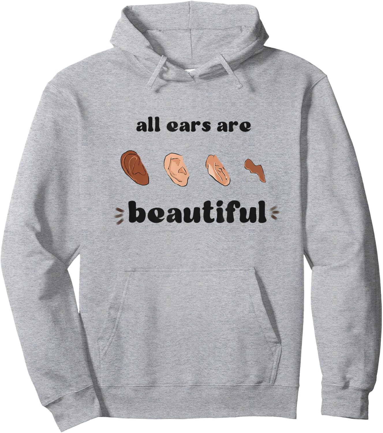 Microtia Awareness Day November 9 Deaf Community ASL Hoodie - Hoodie | Ash