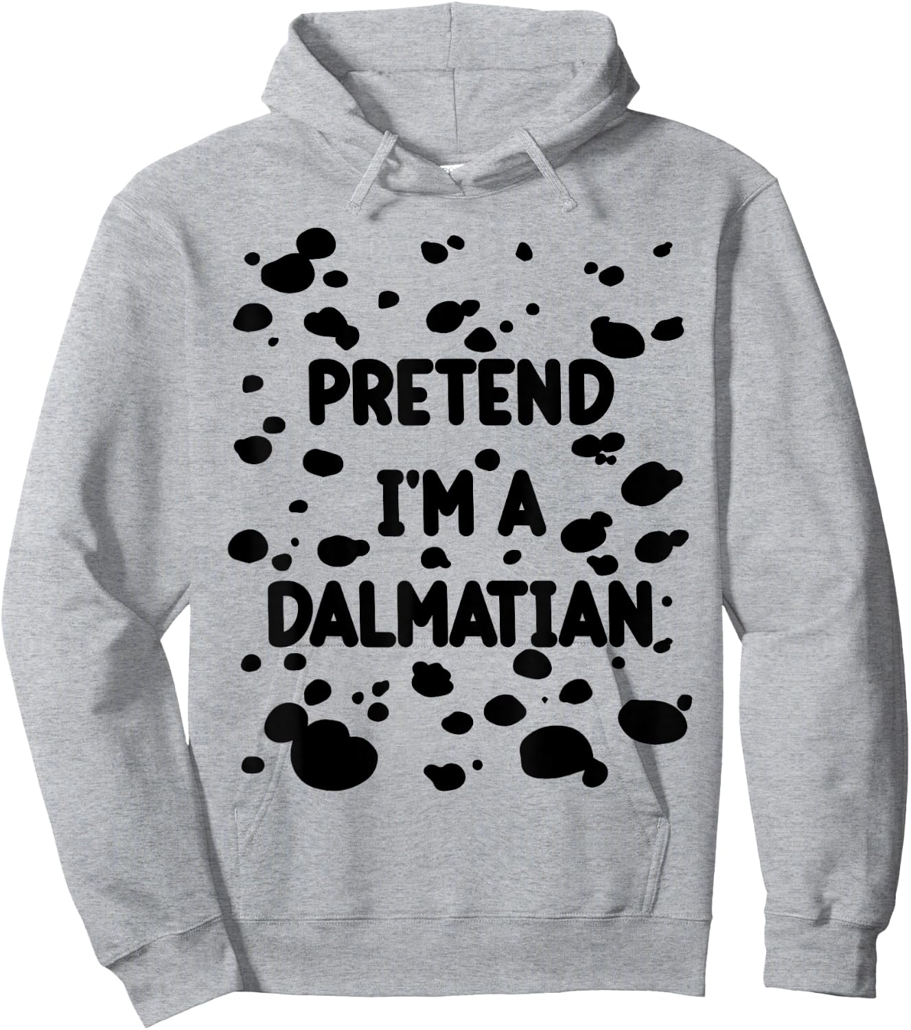 Pretend I'm A Dalmatian Costume Lazy Halloween DIY Costume Hoodie - Hoodie | Ash