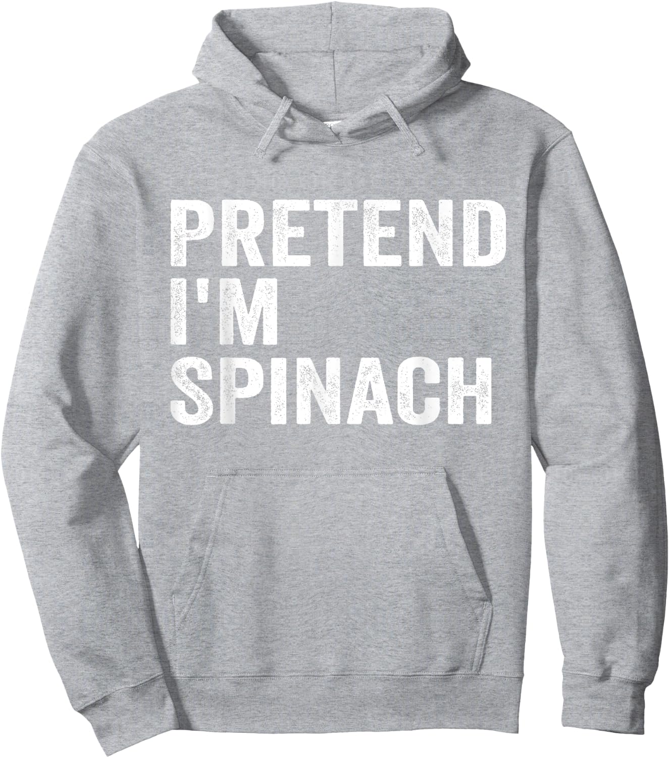 Pretend I'm Spinach Easy Lazy Halloween Costume Hoodie - Hoodie | Ash