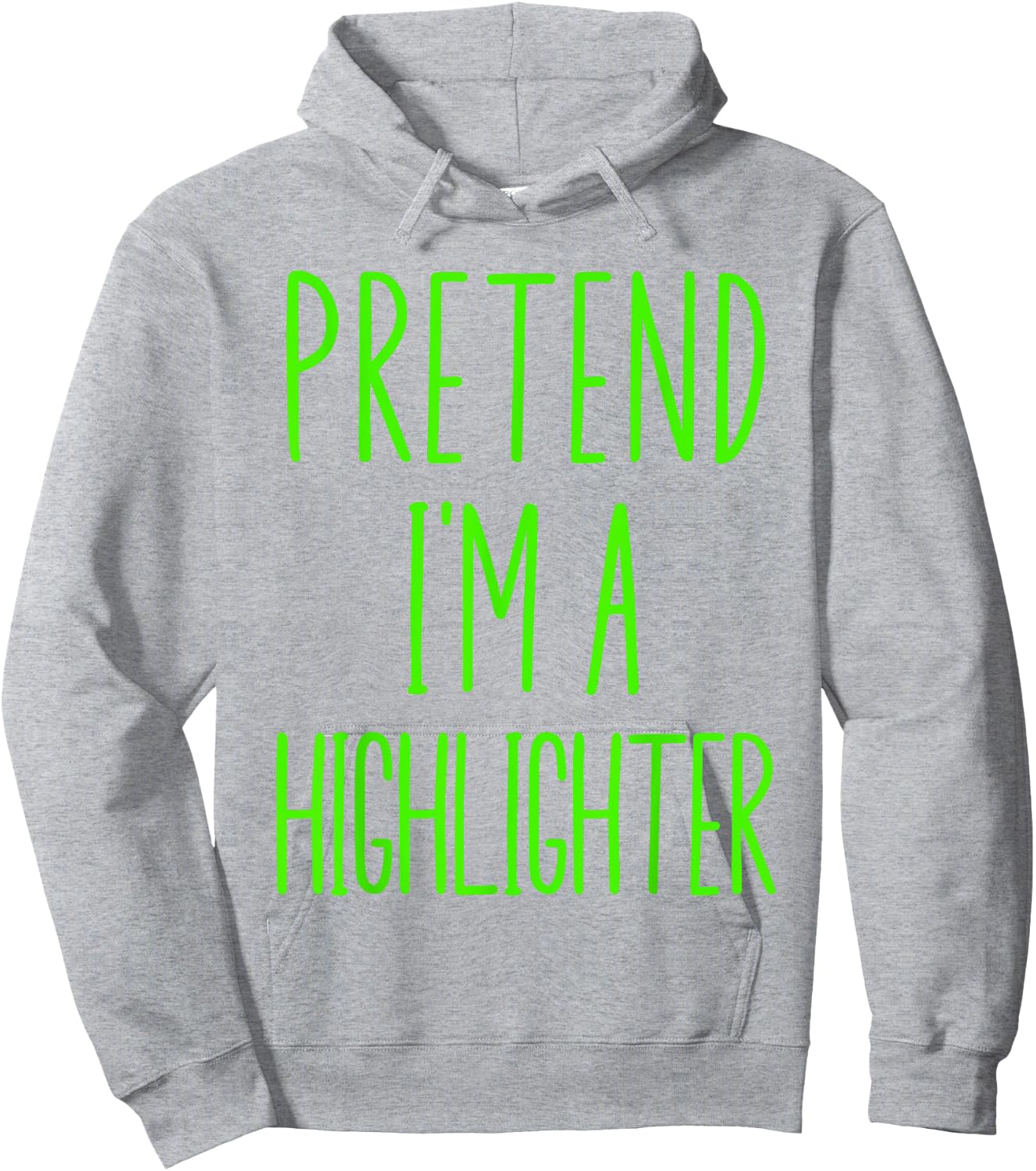 Pretend I'm A Highlighter Teacher Halloween Costume Green Women Kids Hoodie - Hoodie | Ash
