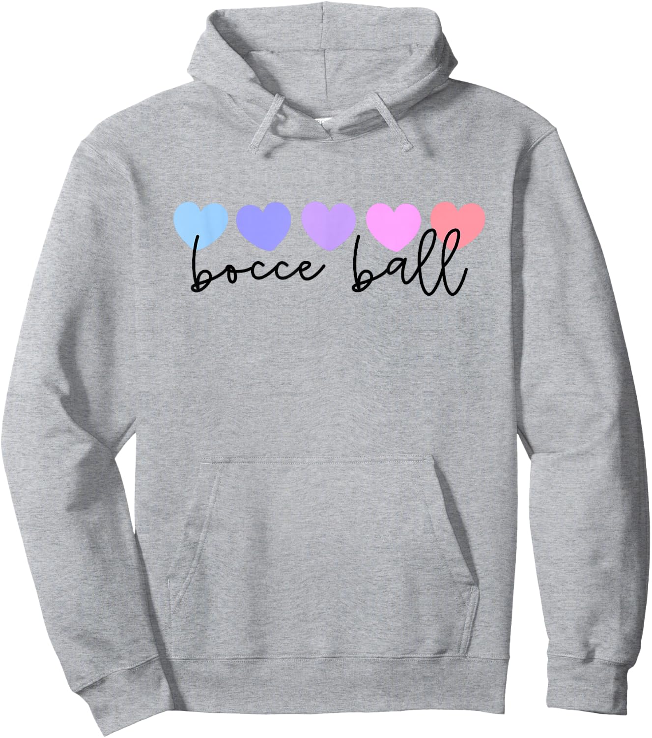 Bocce Ball Lover Heart Women or Girls Hoodie - Hoodie | Ash