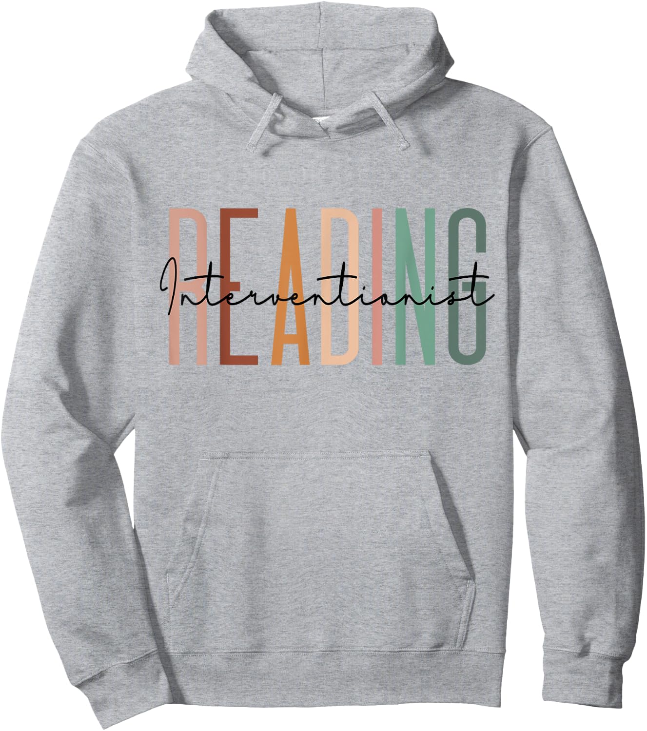 Reading Interventionist Reading Specialist Cotton Polyester Blend White Classic Fit Round Neck Short Sleeve - Women's Small Hoodie - Hoodie | Ash