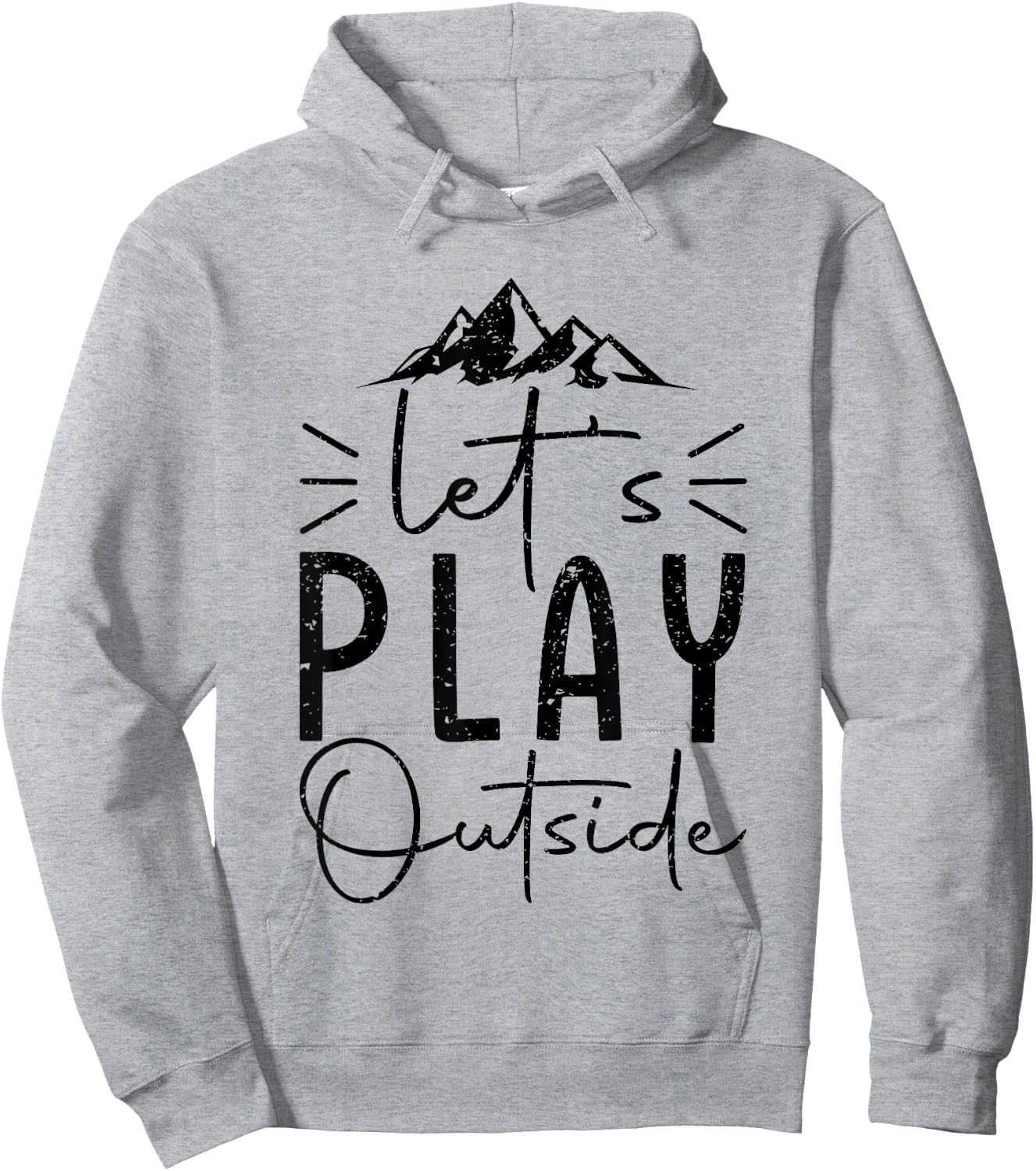 Funny let’s play outside hiking lovers Gifts hiker Hoodie - Hoodie | Ash