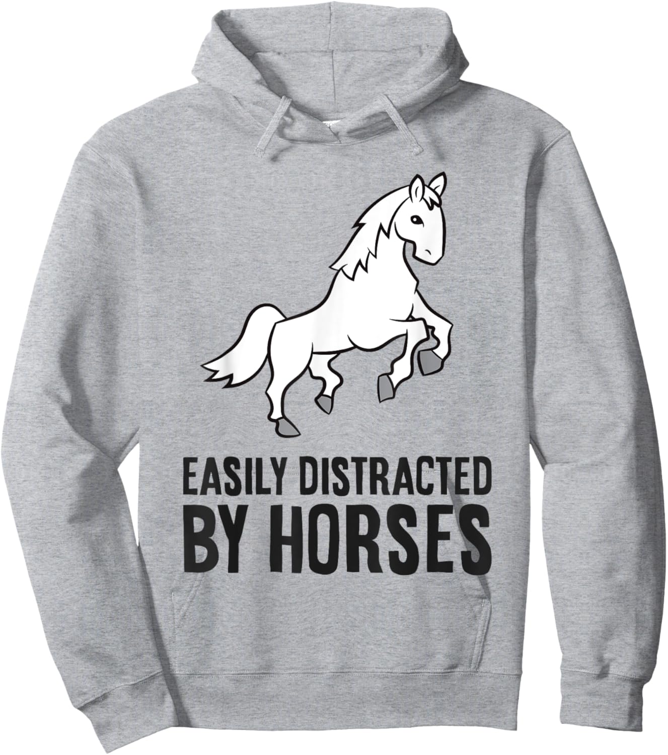 Horse Rider Equestrian - Easily Distracted By Horses Hoodie - Hoodie | Ash