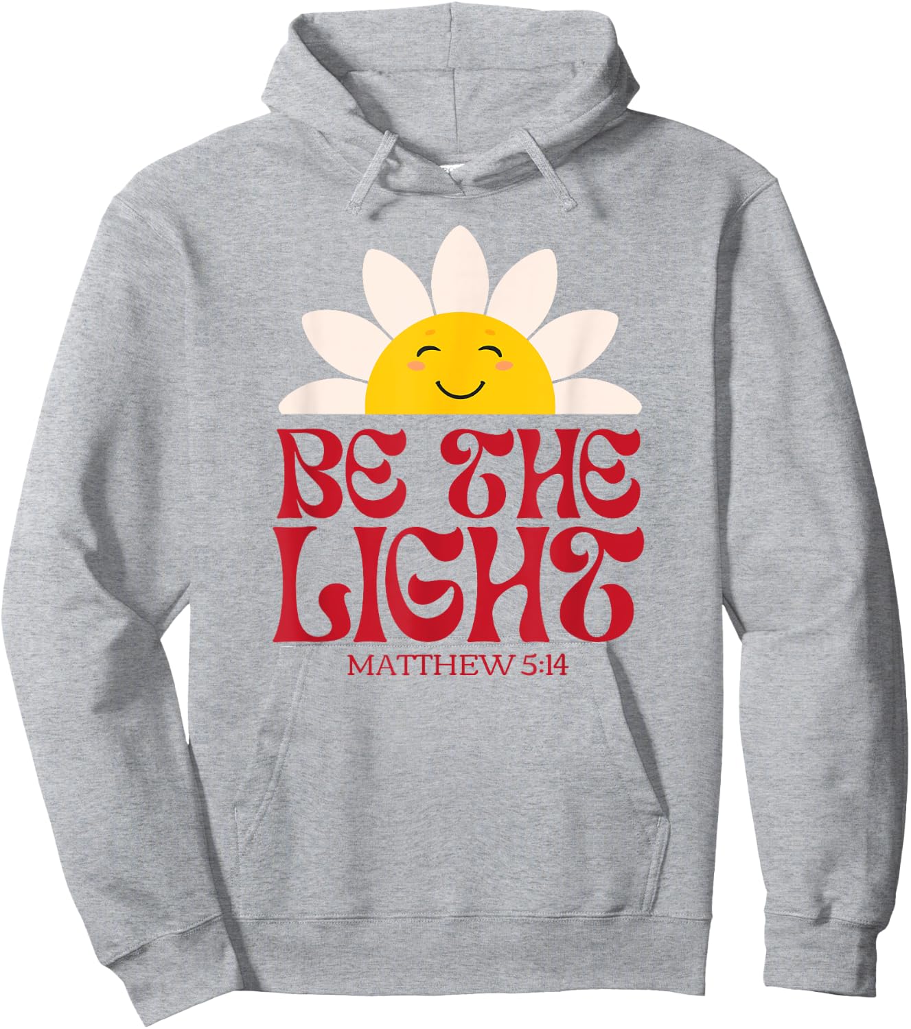 Be The Light Matthew 5.14 Christian Worship Bible Verse Hoodie - Hoodie | Ash