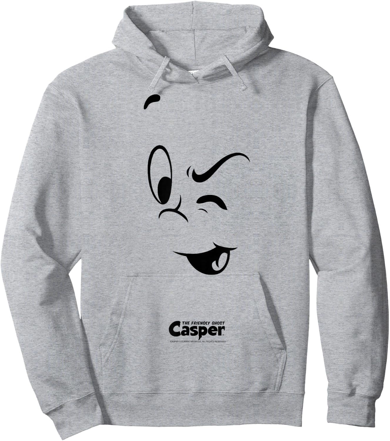 Casper the Friendly Ghost Halloween Big Face Costume Hoodie - Hoodie | Ash