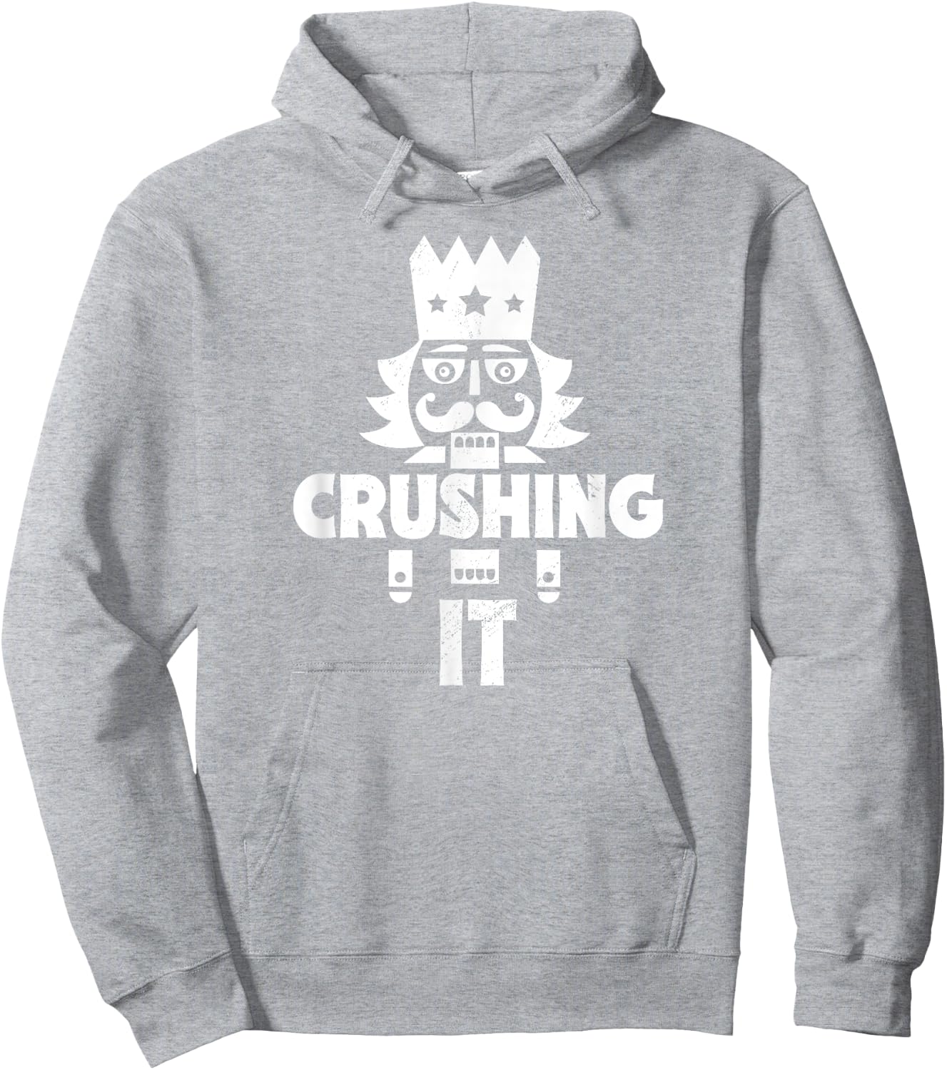 Funny Nutcracker Vintage Christmas Nutcracker Crushing It Hoodie - Hoodie | Ash