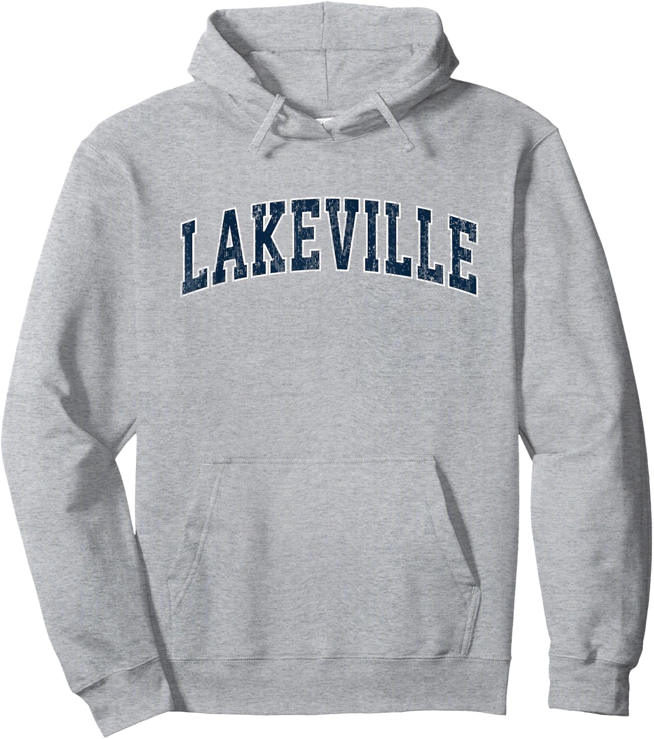 Lakeville Massachusetts MA Vintage Sports Design Navy Design Hoodie - Hoodie | Ash