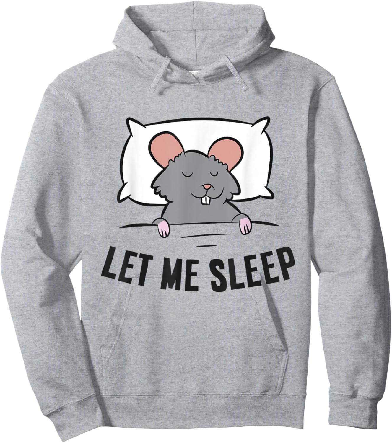 Tired Rat Let Me Sleep Funny Rat Pajama Hoodie - Hoodie | Ash