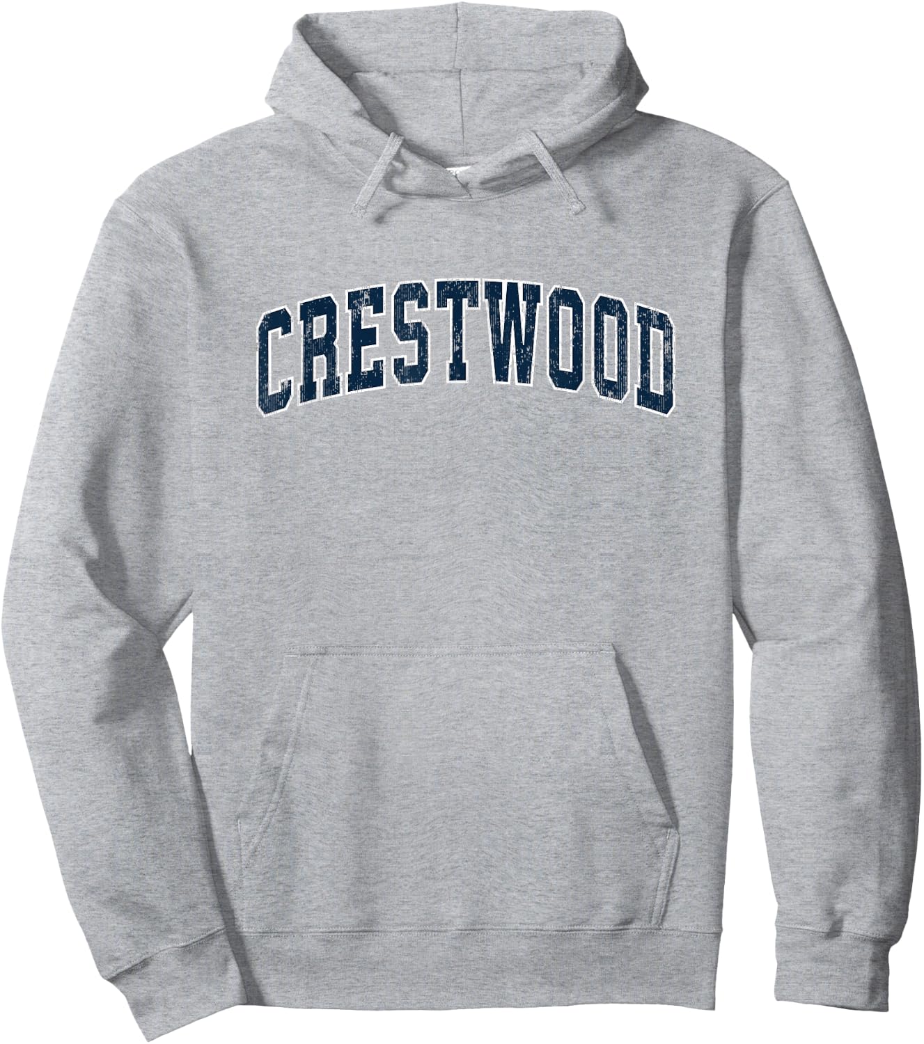 Crestwood Missouri MO Vintage Sports Design Navy Design Hoodie - Hoodie | Ash