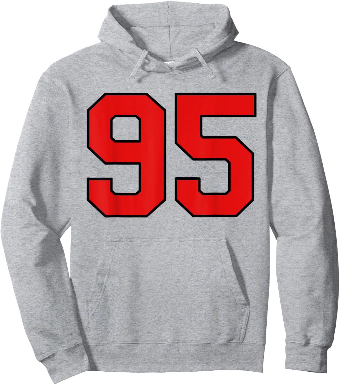 Lucky Number 95 Classic College American Varsity Fan Player Hoodie - Hoodie | Ash