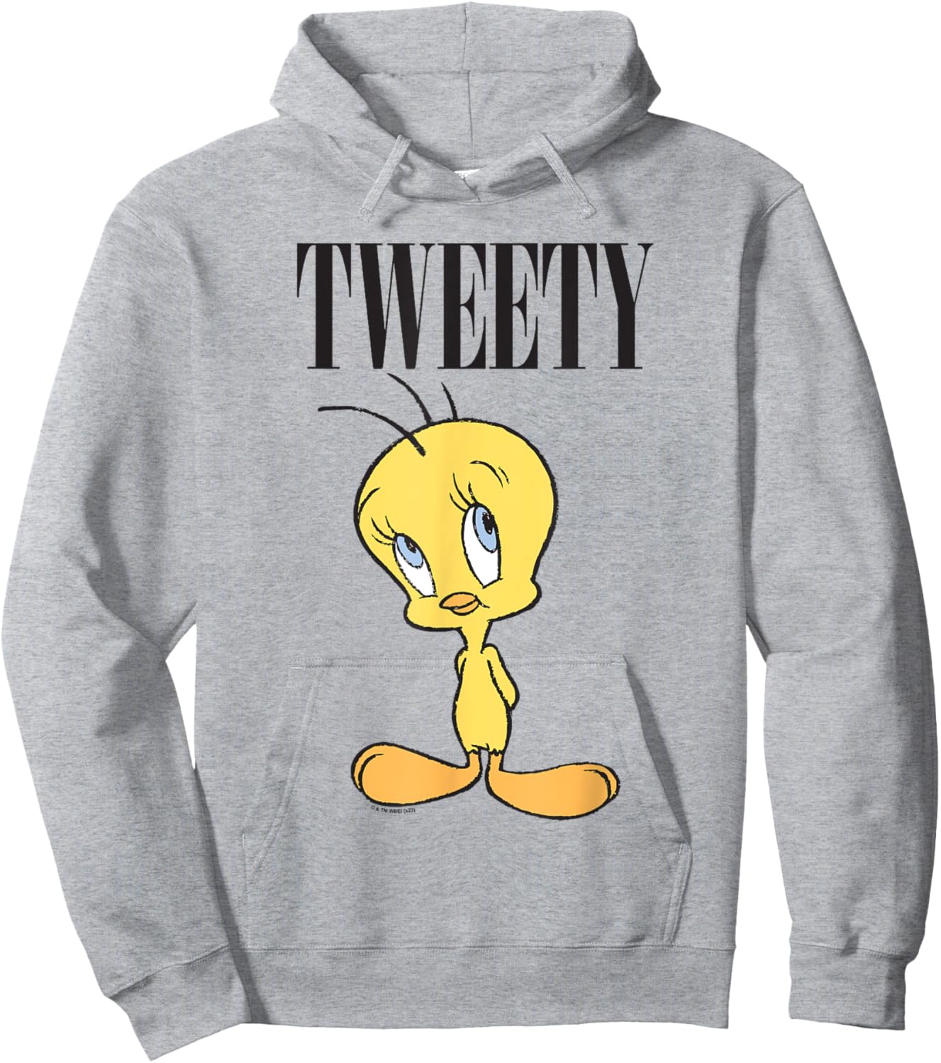 Looney Tunes Tweety Full Body Cute Portrait Hoodie - Hoodie | Ash