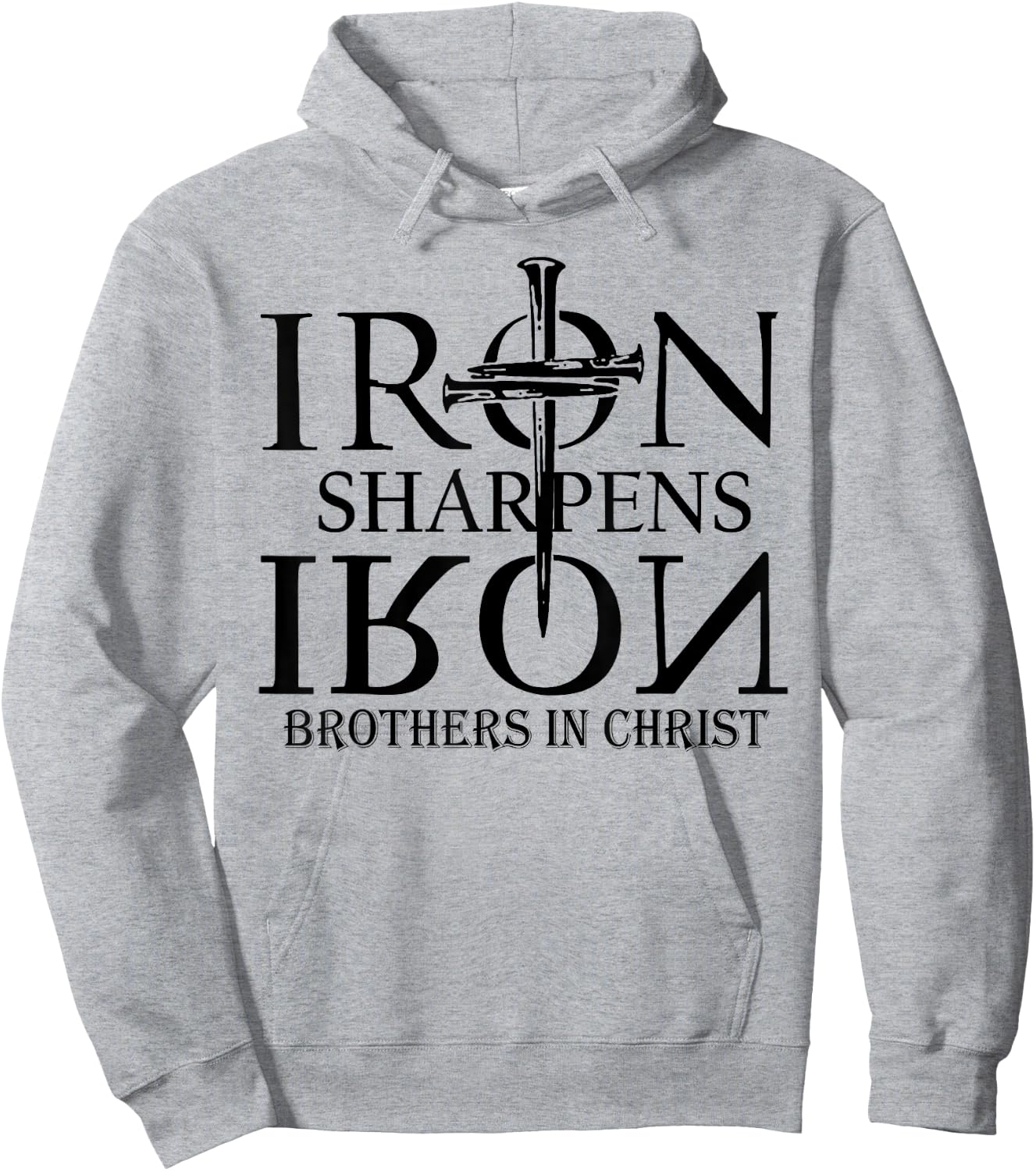 Iron Sharpens Iron Brothers In Christ Hoodie - Hoodie | Ash