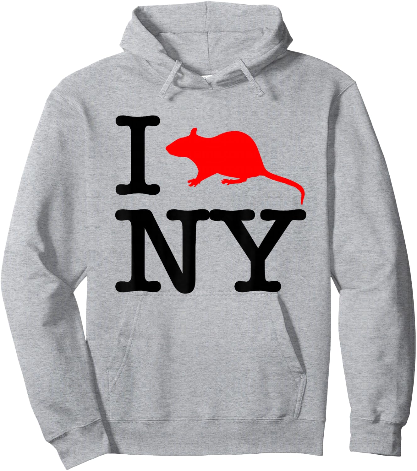 I Rat NY - Funny Saying New York City NYC New York Hoodie - Hoodie | Ash