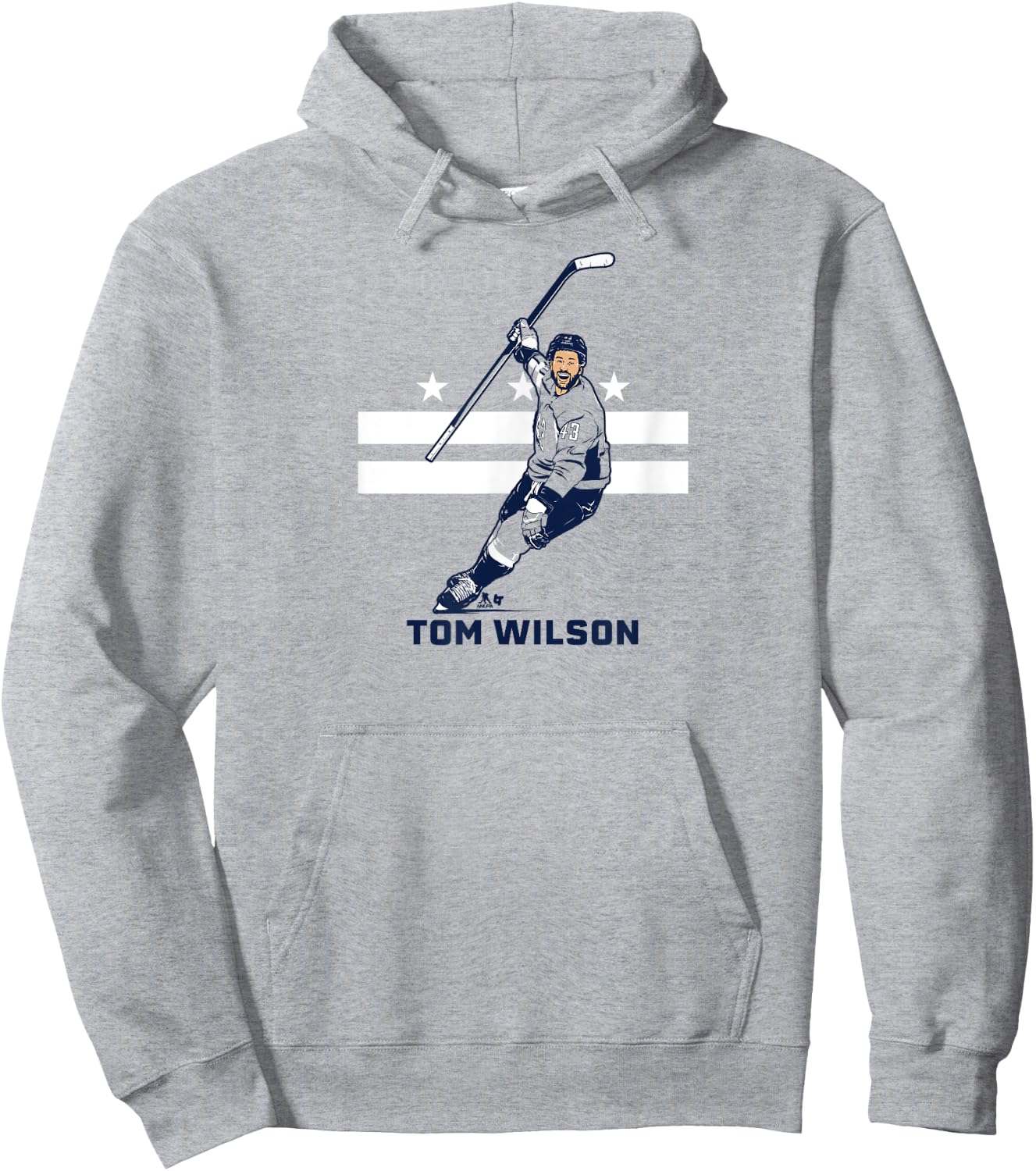 Tom Wilson: City Star - Washington D.C. Hockey Hoodie - Hoodie | Ash