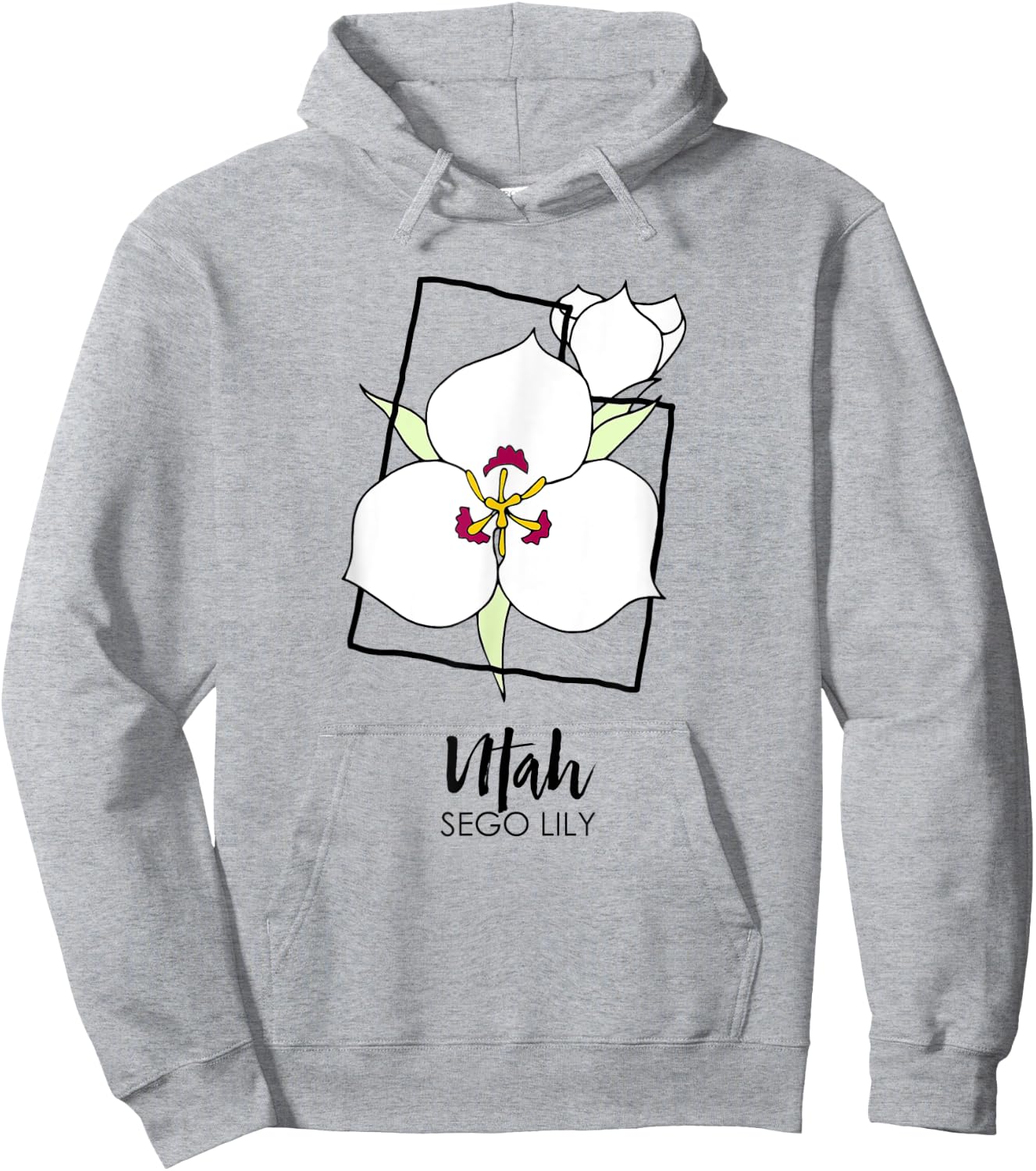 Utah Sego Lily Flower Hoodie - Hoodie | Ash