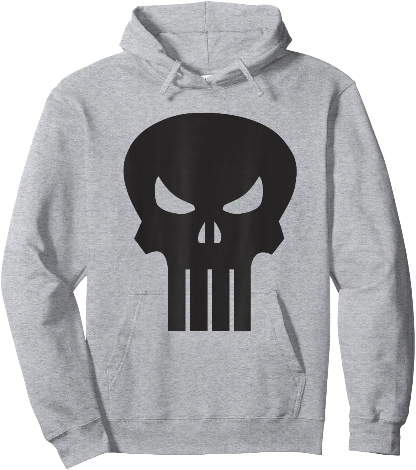 Marvel Comics Retro Classic Punisher Black Skull Chest Logo Hoodie - Hoodie | Ash