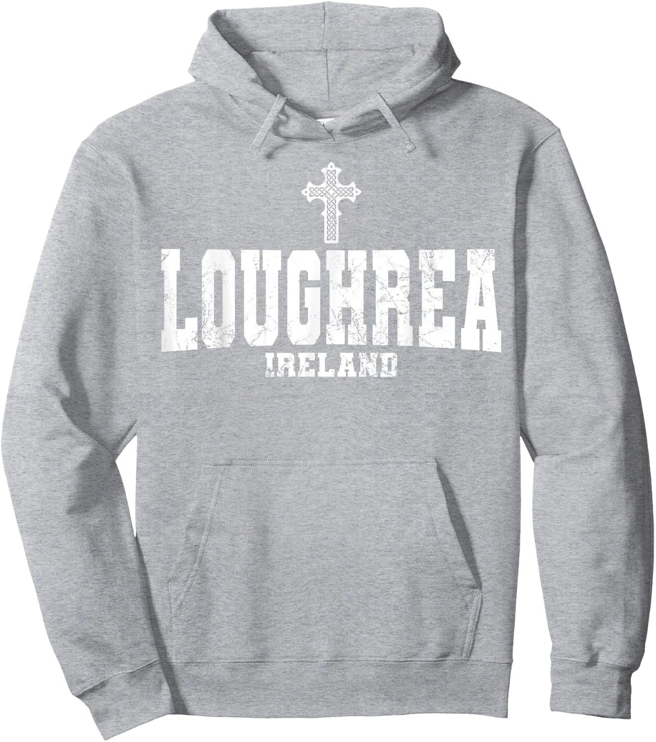 Loughrea Ireland Irish Flag Celtic Cross Éire Gaelic Hoodie - Hoodie | Ash
