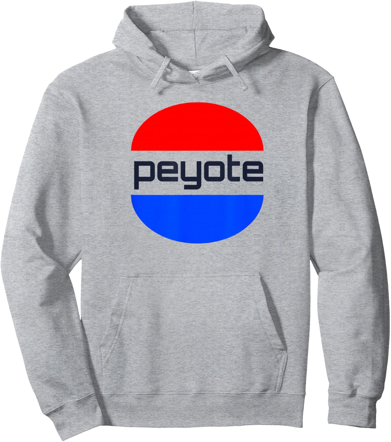 Peyote - Cool font With a Blue And Red Sphere Graphic Hoodie - Hoodie | Ash