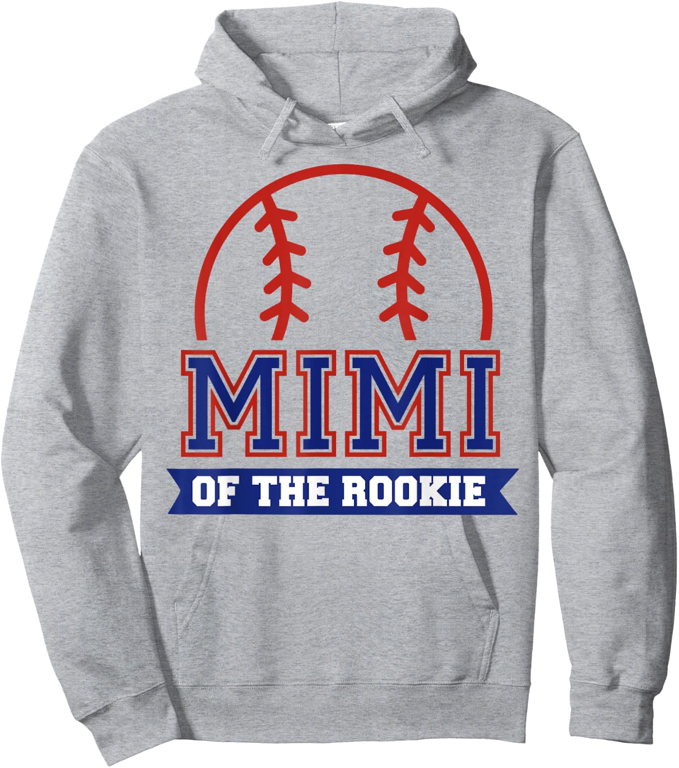 Mimi of Rookie 1st Birthday Baseball Theme Matching Party Hoodie - Hoodie | Ash