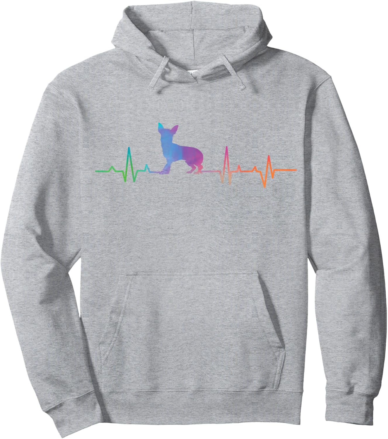 Chihuahua Chihuahueño Heartbeat Hoodie - Hoodie | Ash