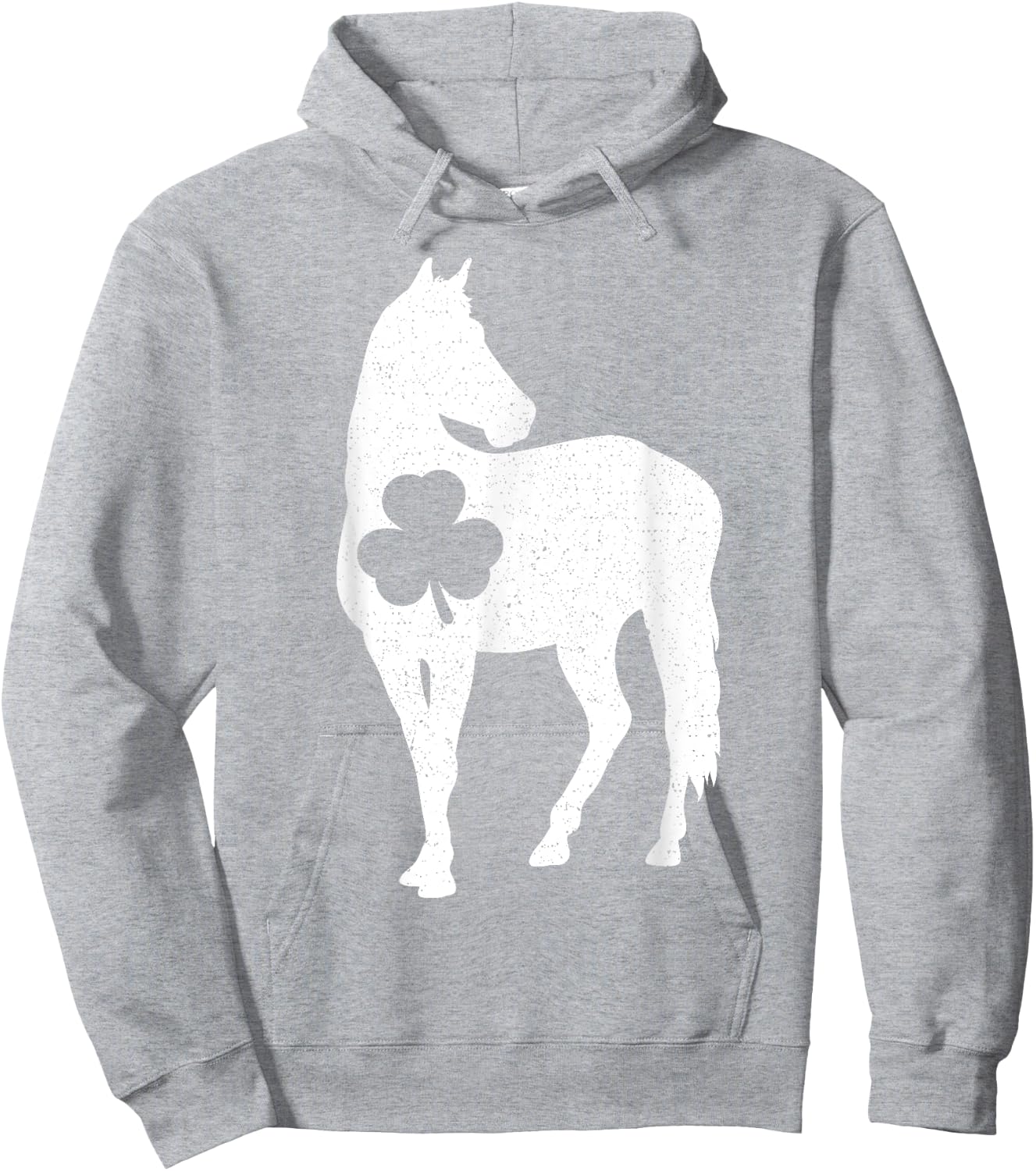 St Patrick's Day Shamrock Horse Irish Green Saint Paddy's Hoodie - Hoodie | Ash