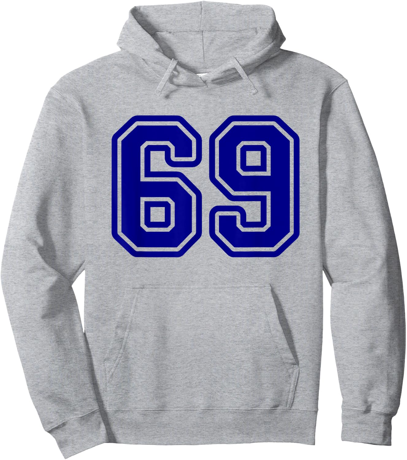 Number #69 Blue Sport Varsity Number 69 Hoodie - Hoodie | Ash