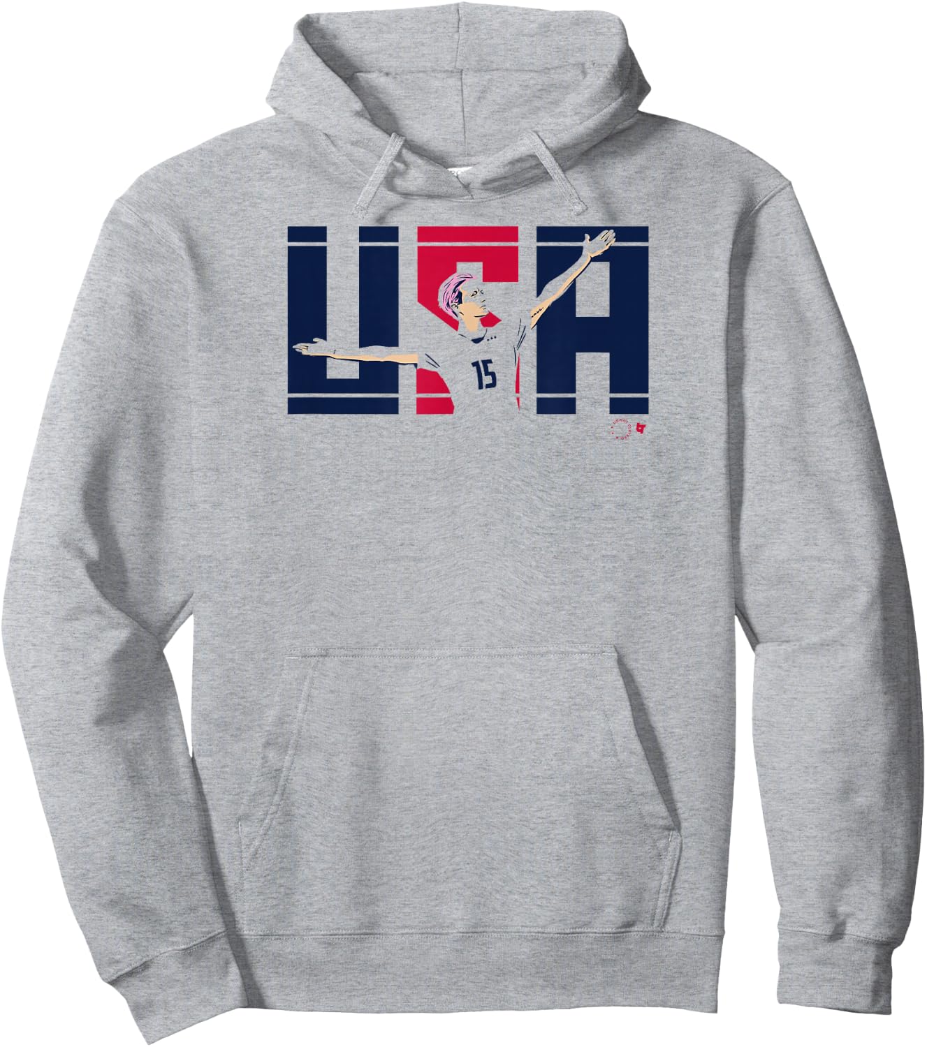 USA Rapinoe Pose - Megan Rapinoe - USWNT USA Soccer Hoodie - Hoodie | Ash