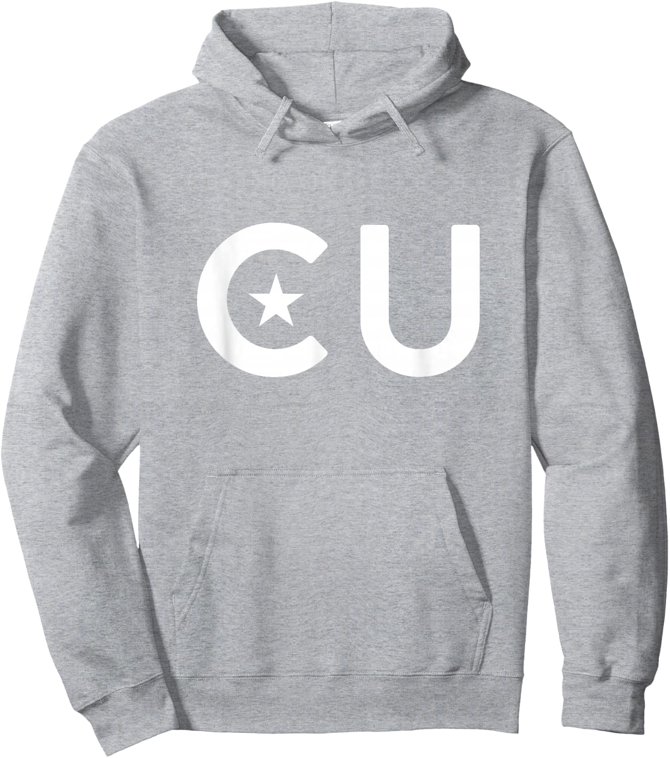 CU - Cuba Two Part Combo Design - Cuban Flag Part 1 Hoodie - Hoodie | Ash