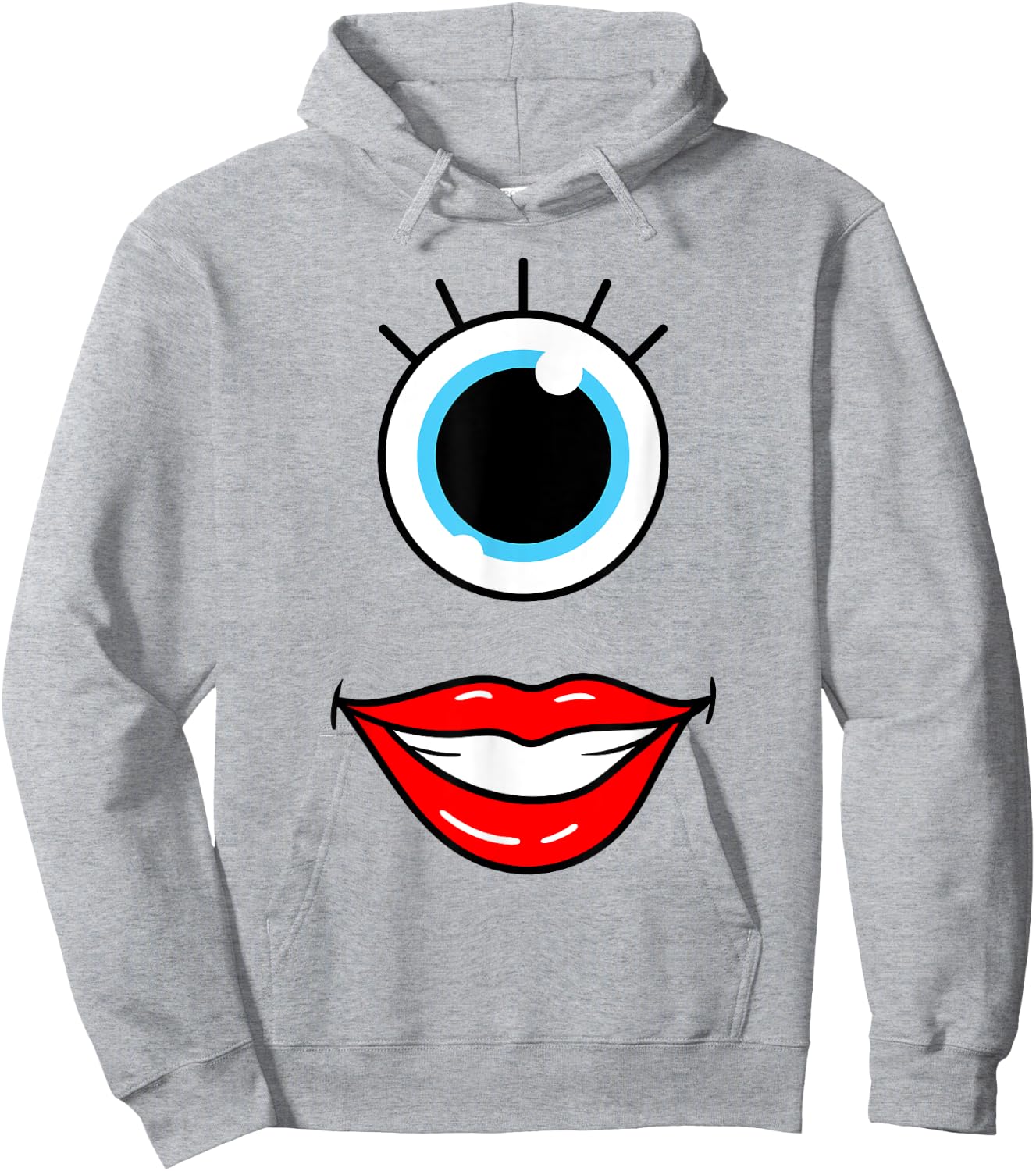 Funny Scary Monster Face One Eye Woman's Halloween Costume Hoodie - Hoodie | Ash