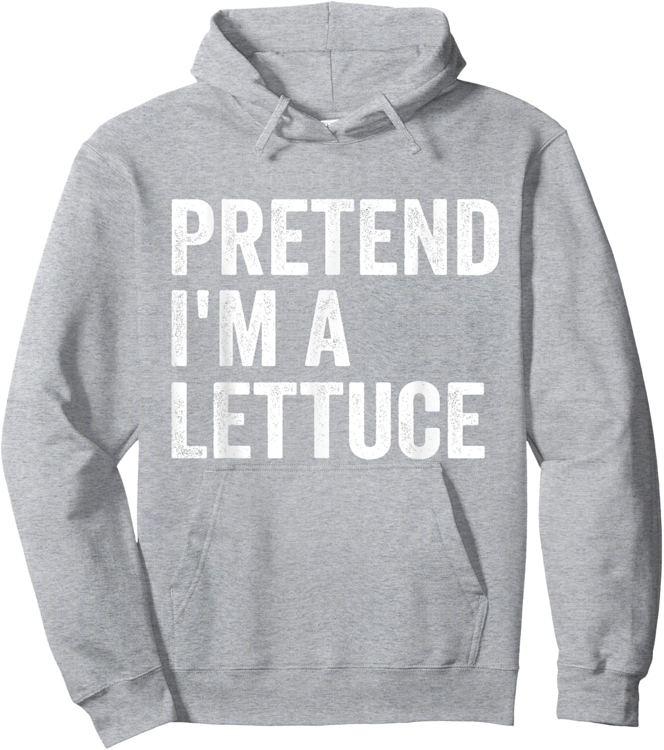 Pretend I'm A Lettuce Easy Lazy Halloween Costume Hoodie - Hoodie | Ash