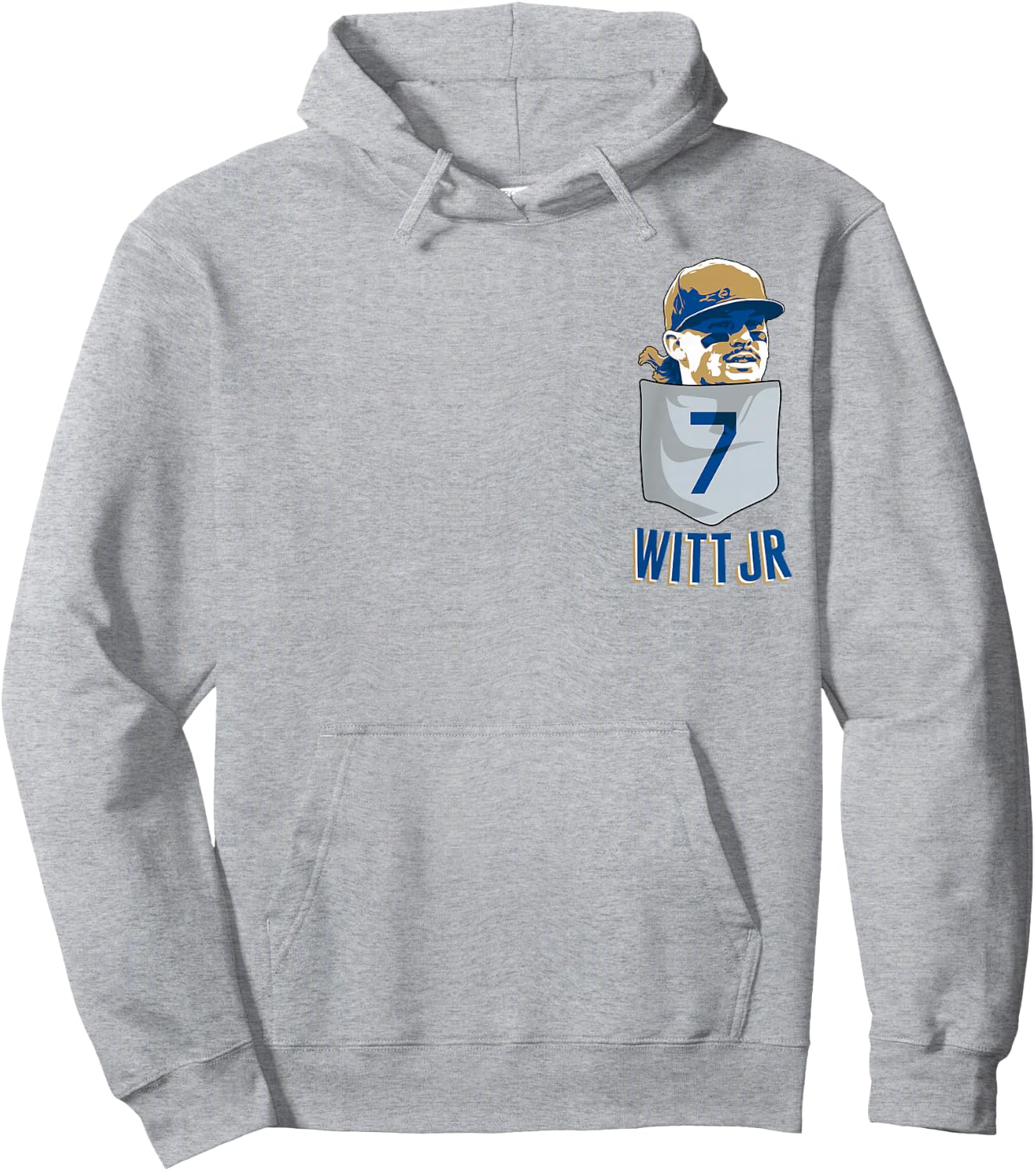 Bobby WITT Jr. Kansas City Baseball Pocket MLBPA Hoodie - Hoodie | Ash