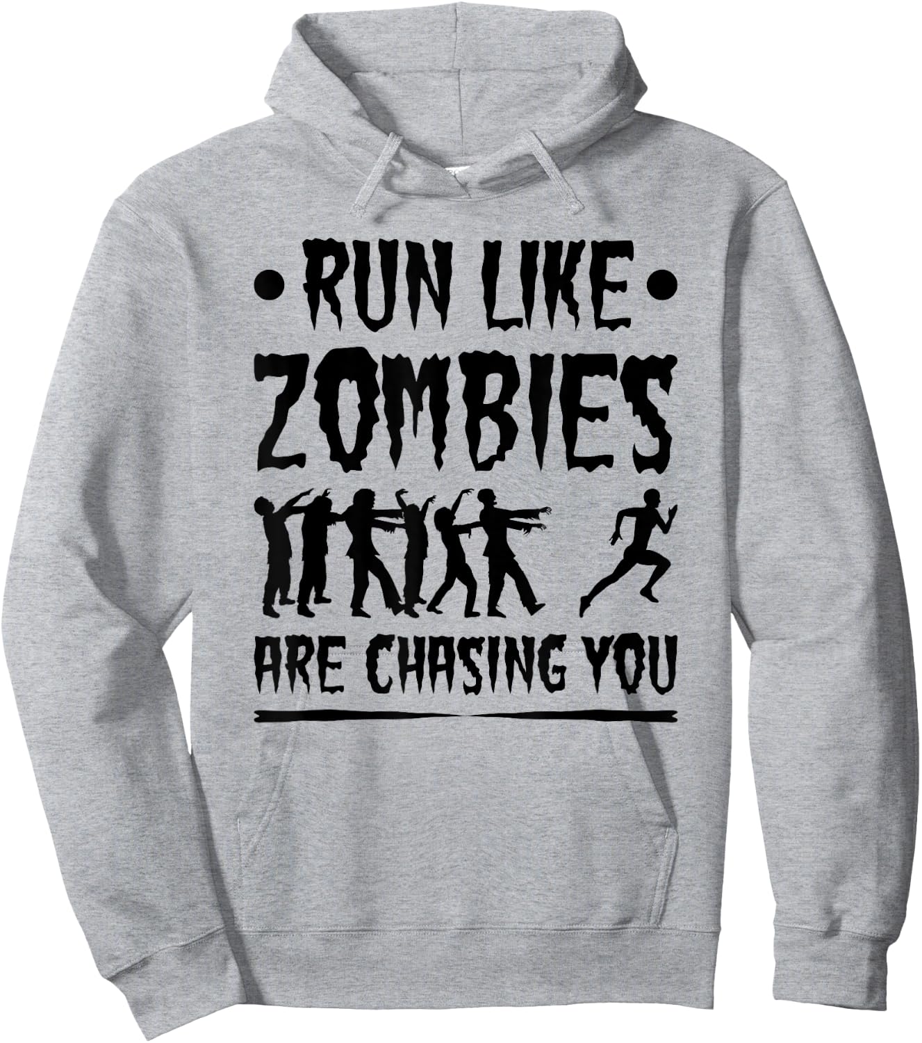 Run Like Zombies Chasing You, Funny Halloween Runner Running Hoodie - Hoodie | Ash
