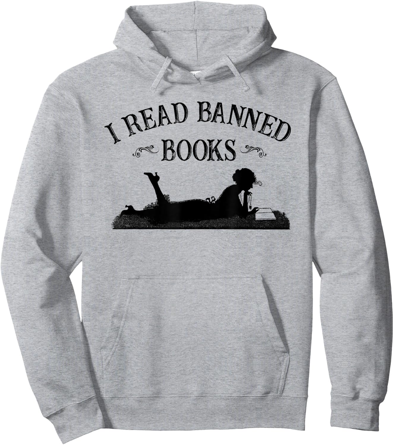 Retro Vintage I Read Banned Books Literature Lover Hoodie - Hoodie | Ash