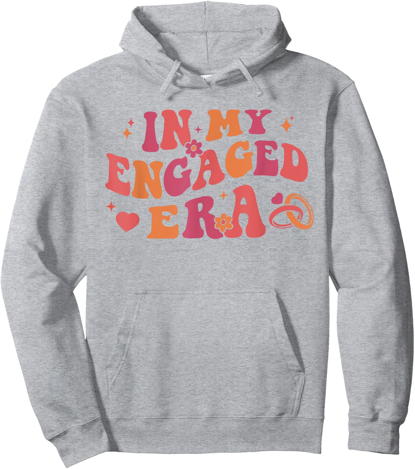 In My Engaged Era Retro Bride Bachelorette Party Bridesmaid Hoodie - Hoodie | Ash