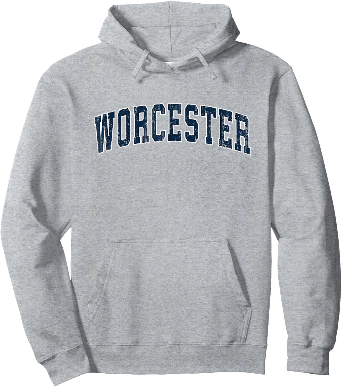 Worcester Massachusetts MA Vintage Sports Design Navy Design Hoodie - Hoodie | Ash