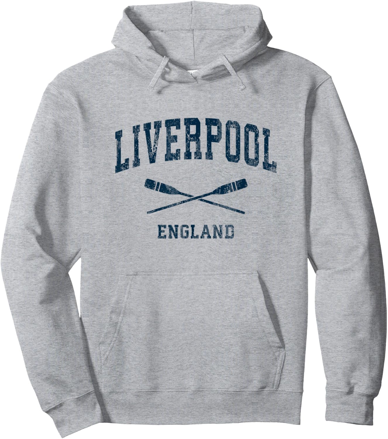 Liverpool England Vintage Nautical Paddles Sports Oars Hoodie - Hoodie | Ash